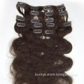 Wavy Human Hair Clip in Hair Extension